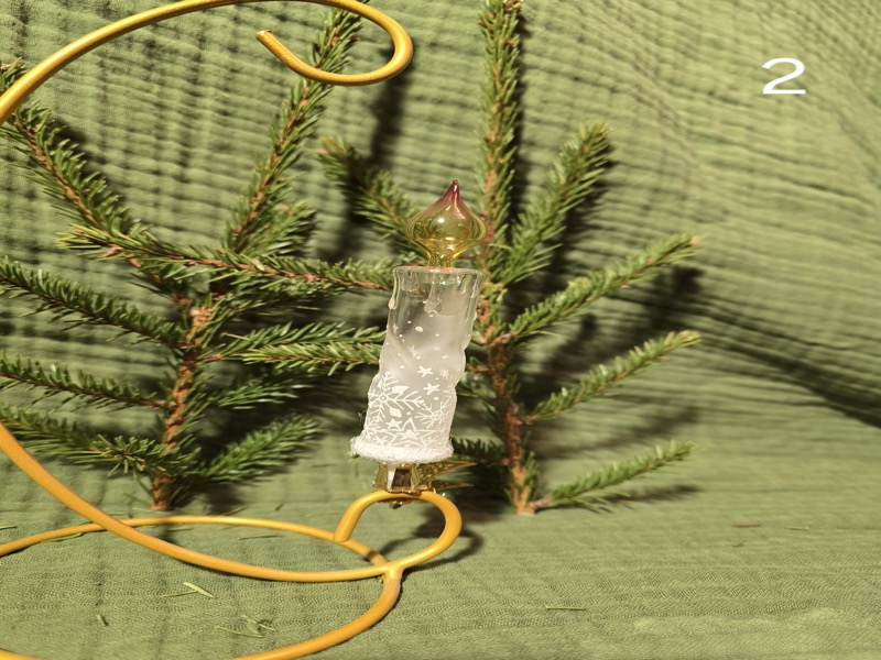 свеча прозрачная снежинки